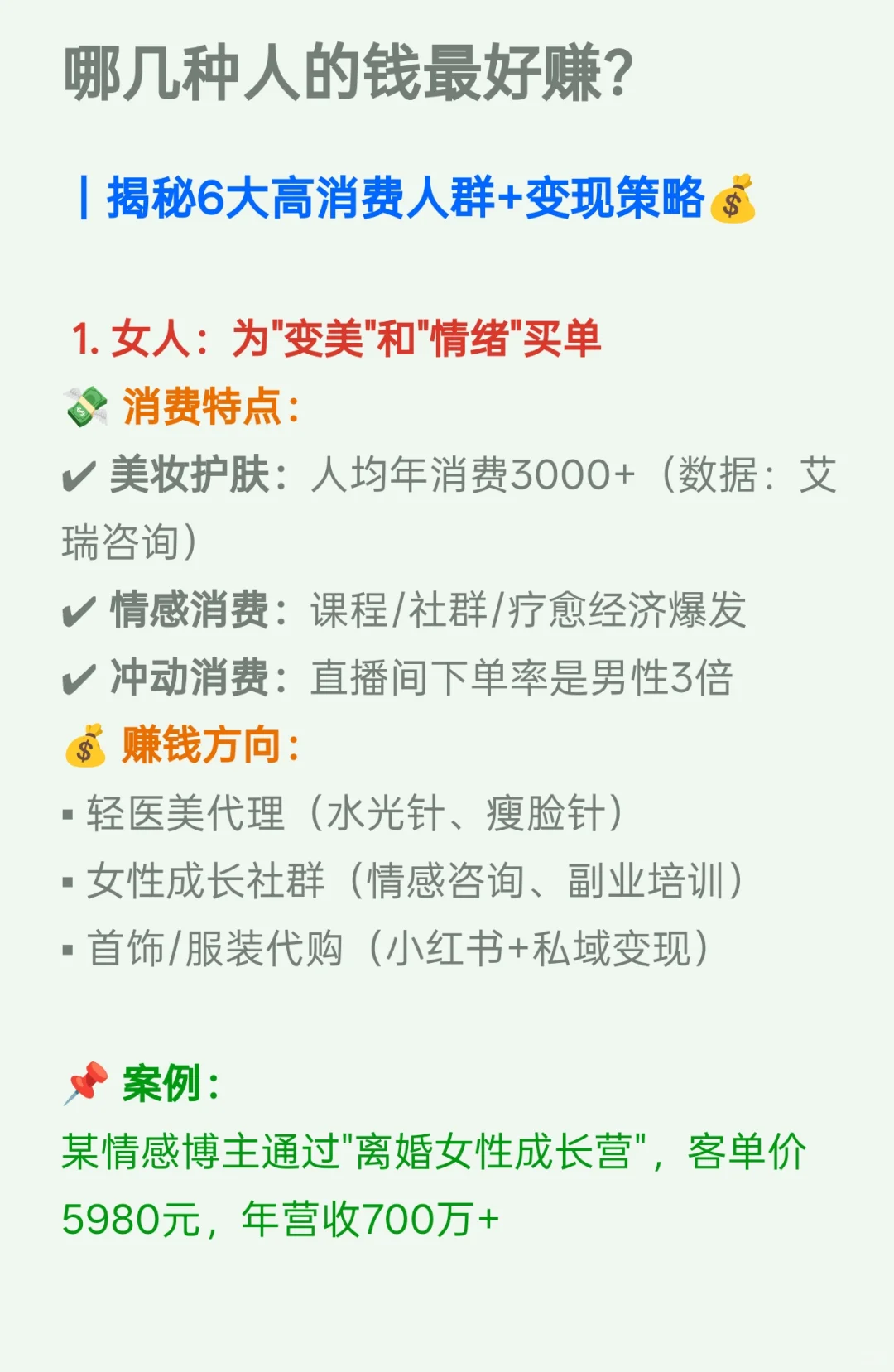 揭秘6大高消费人群+变现策略