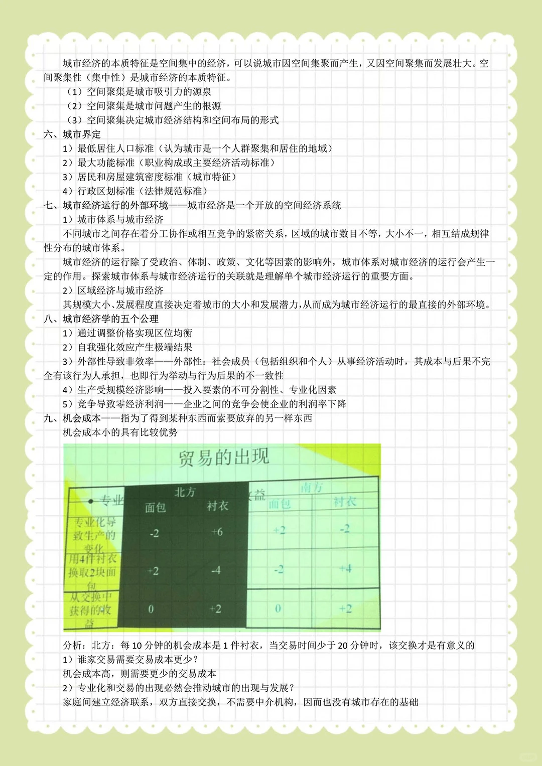 城市经济学重点