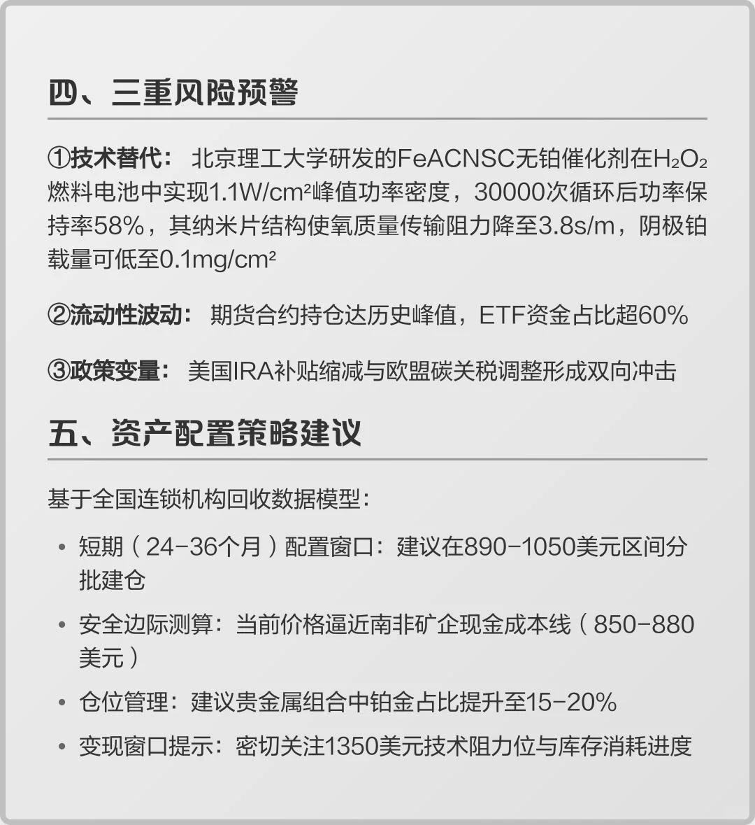 铂金未来五年核心趋势与投资策略