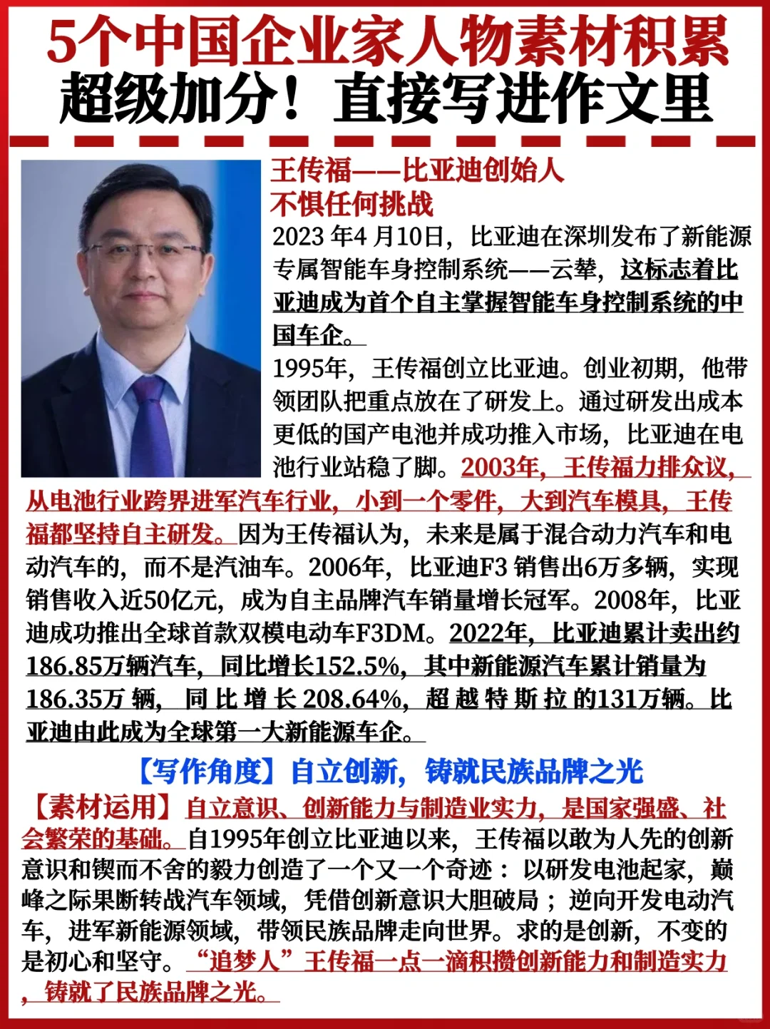 笔面皆可用?5个中国企业家高质量素材