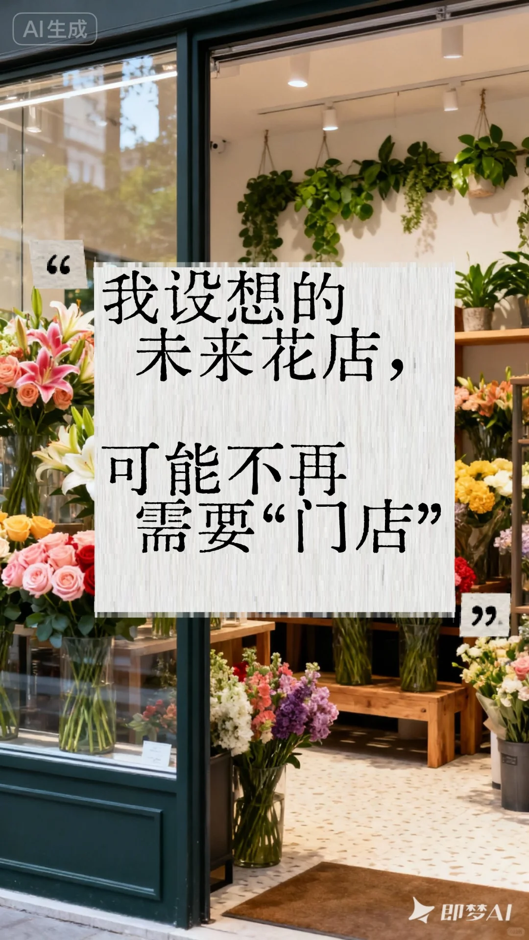 我设想的未来花店，可能不再需要“门店”