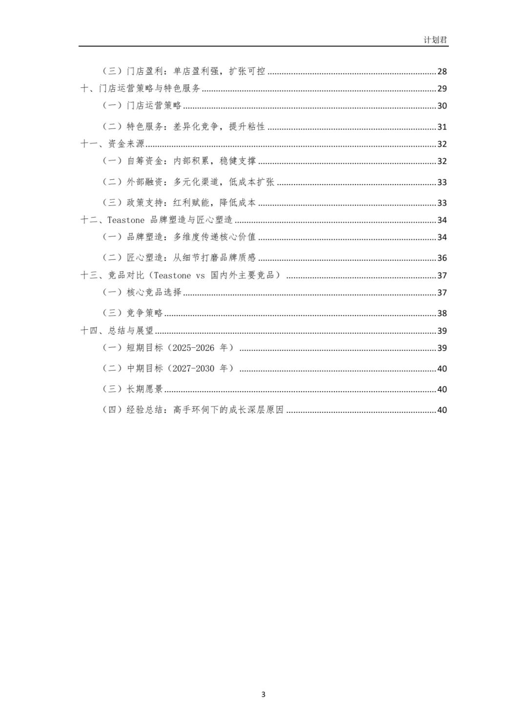 TeaStone商业计划书