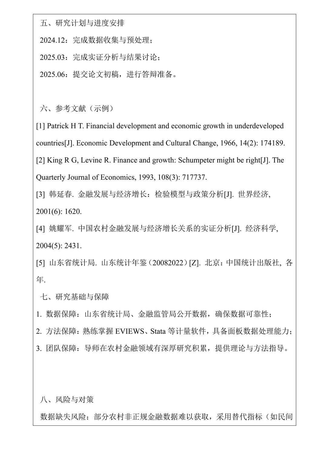 经济学专业论文开题用两天时间就写好了