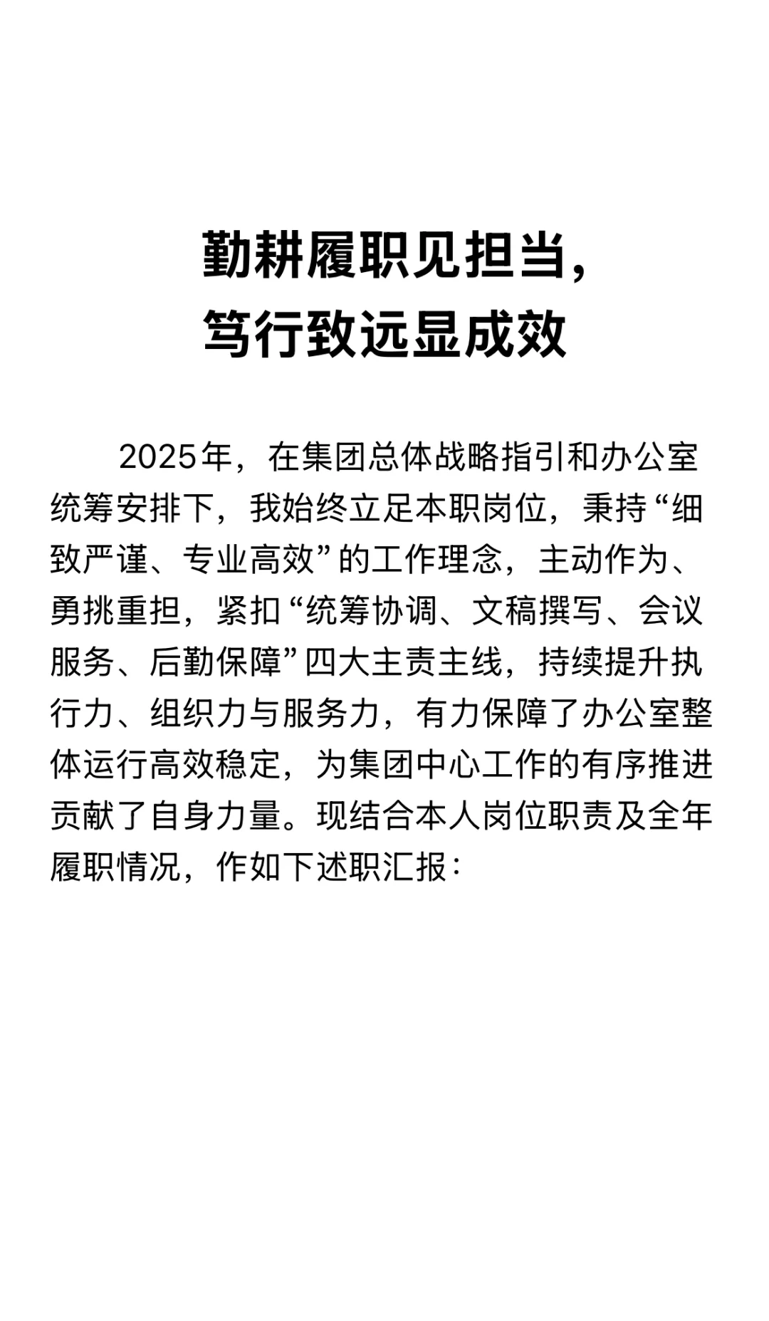 综合办公室2025年度个人岗位工作报告