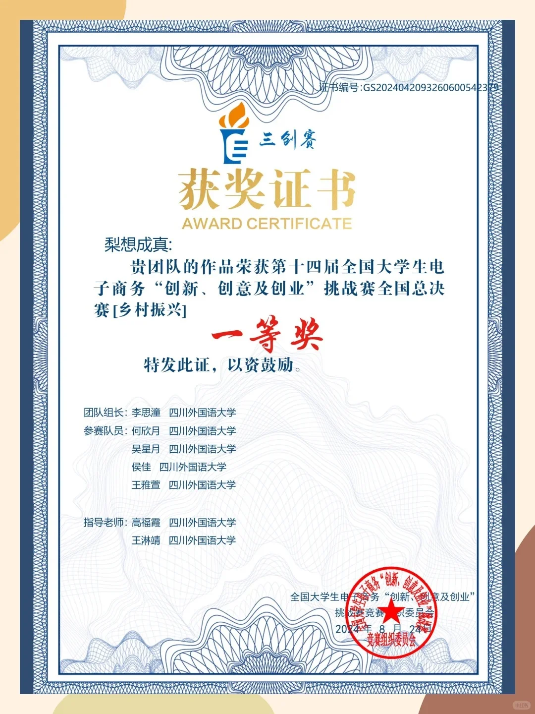 三创赛国金?乡村振兴获奖项目商业计划书