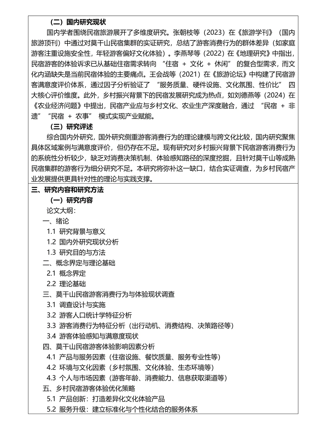 旅游管理专业开题报告模板，直接抄?