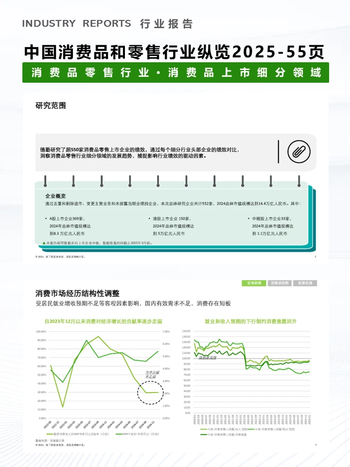 一篇报告洞察2025中国消费品和零售行业趋势