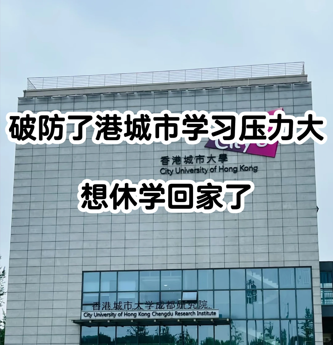 破防了港城市学习压力大想休学回家了！
