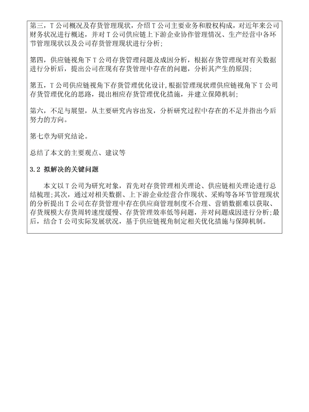 供应链视角下公司存货管理优化研究开题报告