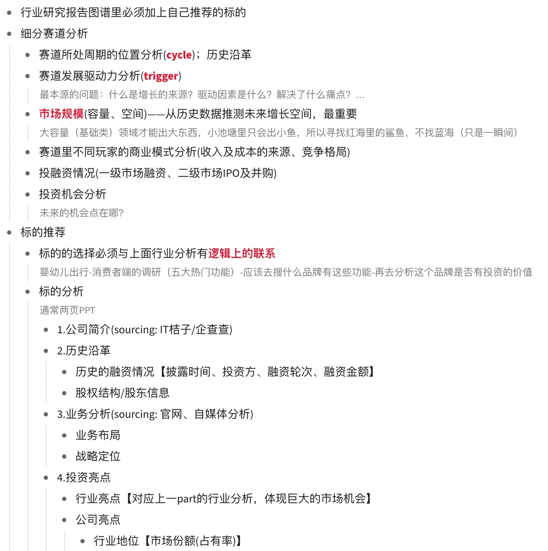 行业研究｜PE/VC?行研报告框架?实习复盘