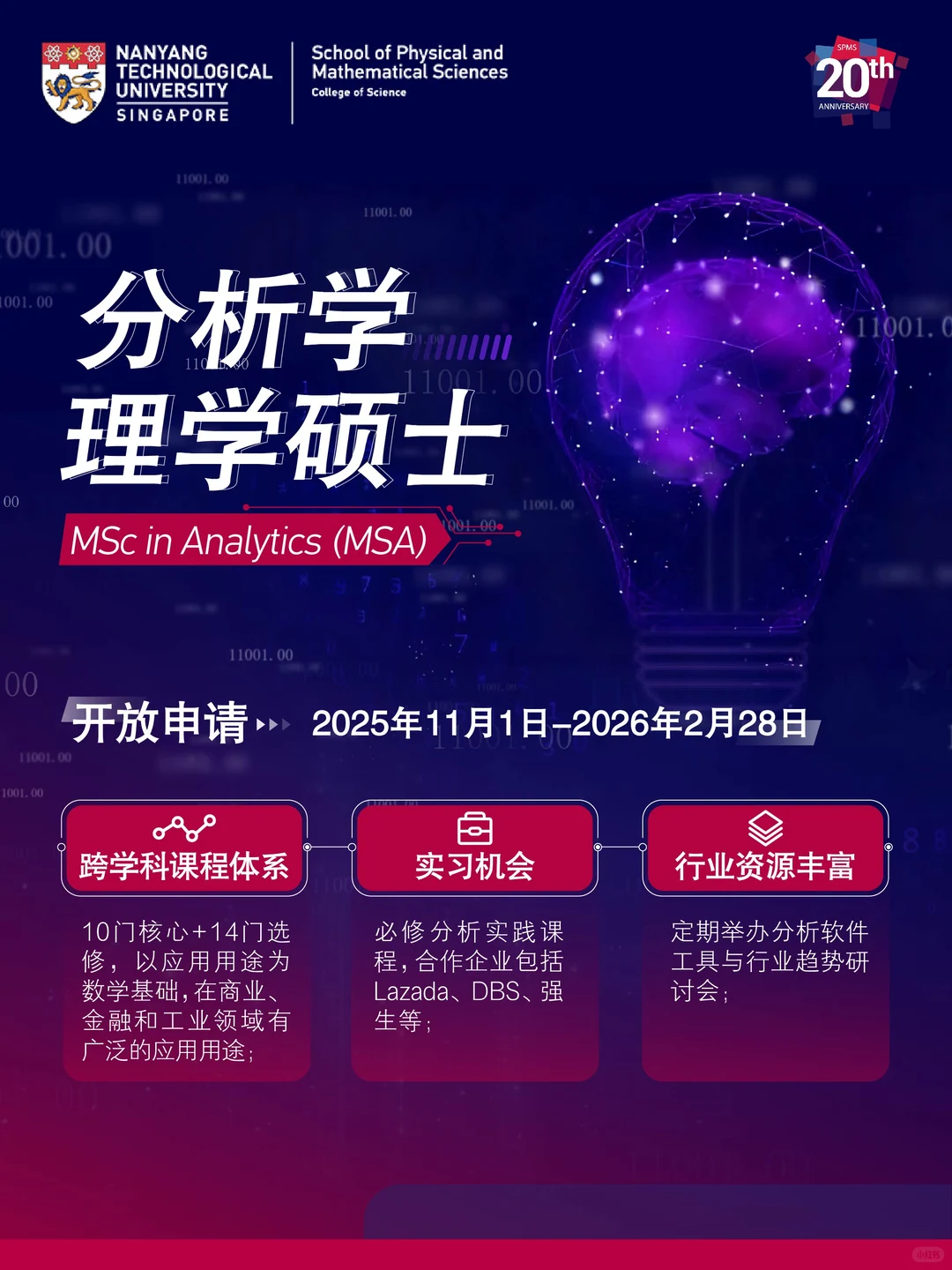 NTU 分析学理学硕士,成就数据驱动决策专家