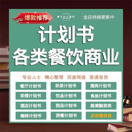 餐饮业创业融资计划书奶茶咖啡甜品