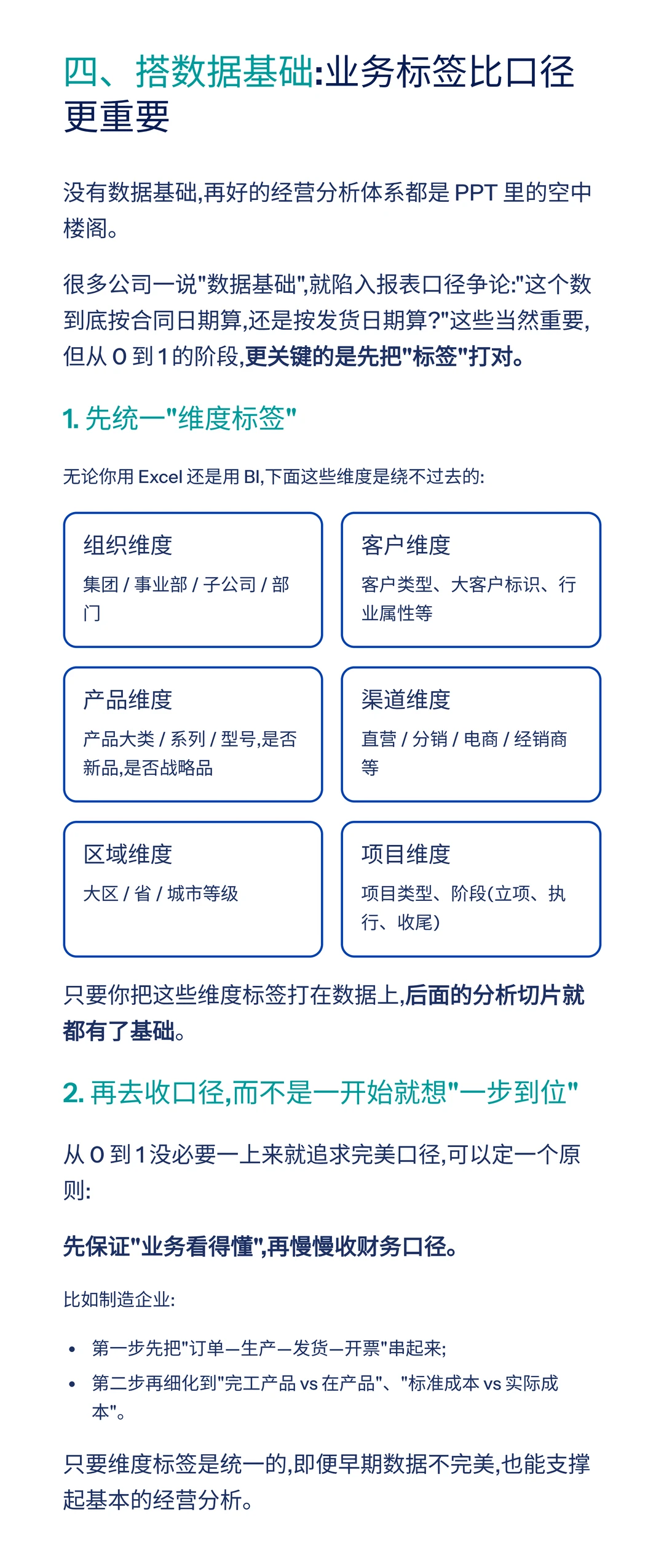从0到1搭建经营分析体系