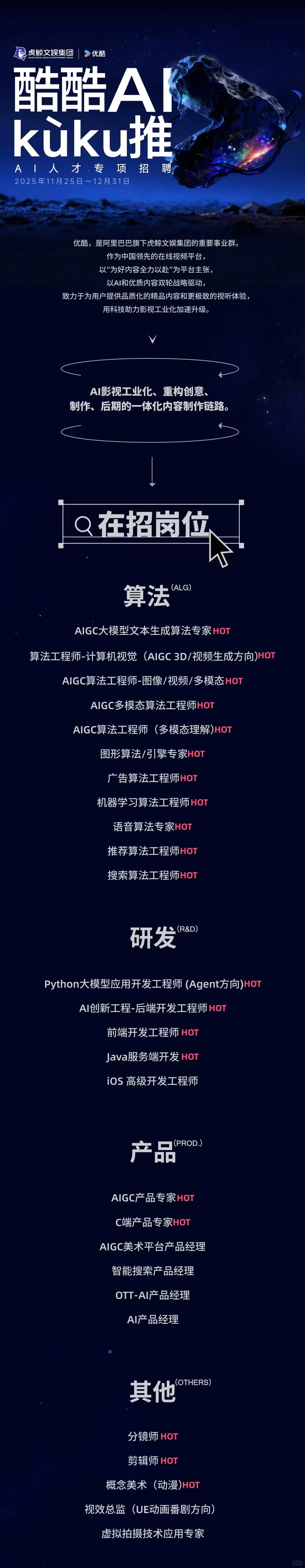 真心建议大家看看虎鲸文娱的AI岗位