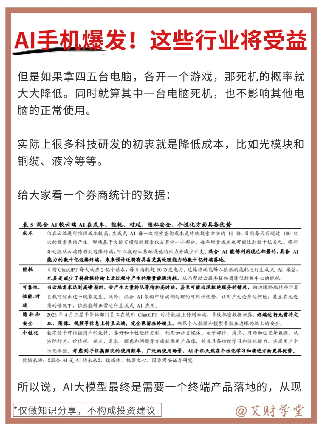 AI手机爆发！哪些行业将受益？