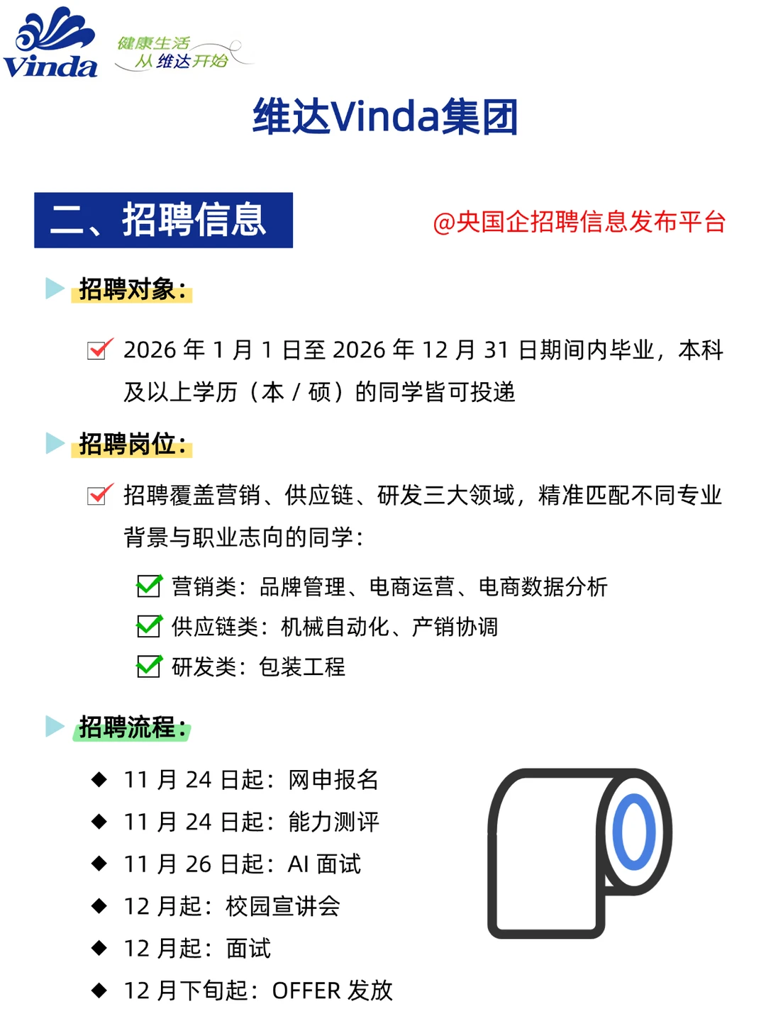 维达2026校招丨营销研发供应链岗