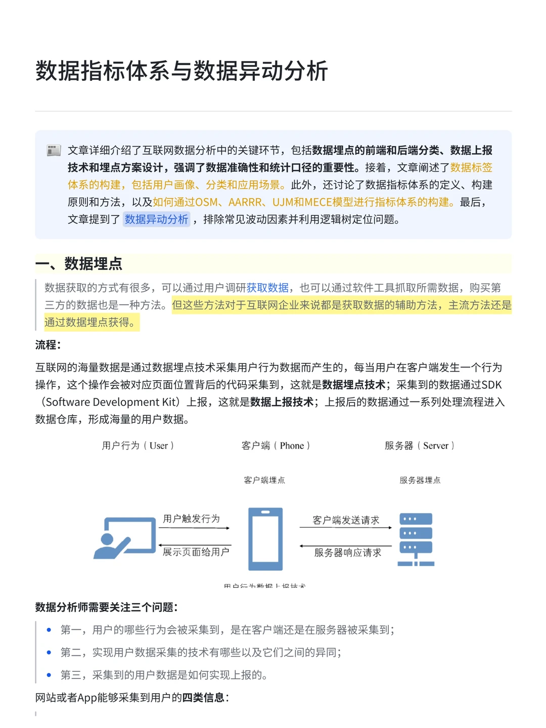 一文搞懂！数据指标体系与数据异动分析