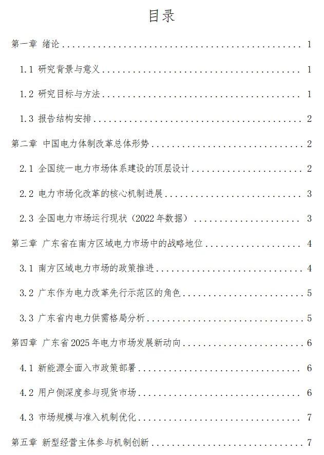 广东电力政策与电力市场研究报告（2025版）