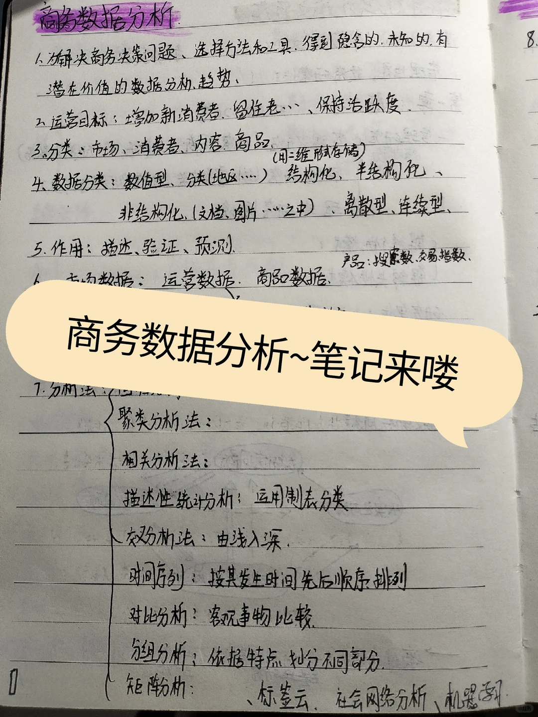 商务数据分析~笔记来喽