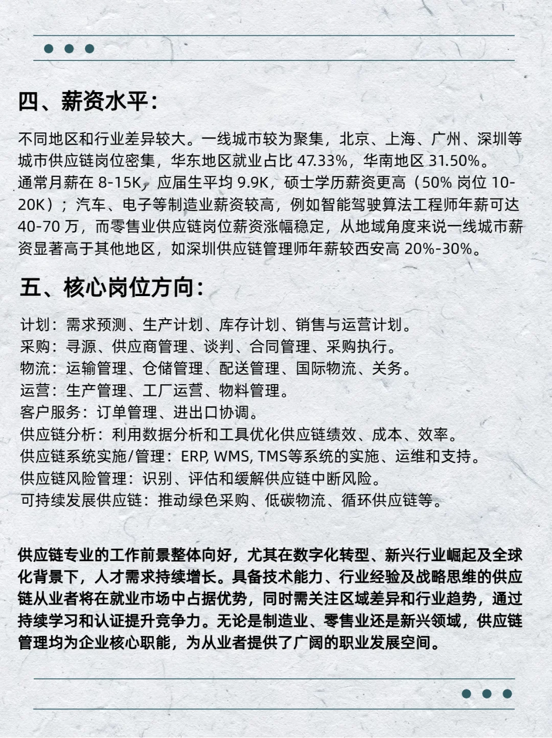 供应链行业趋势与职业发展前景