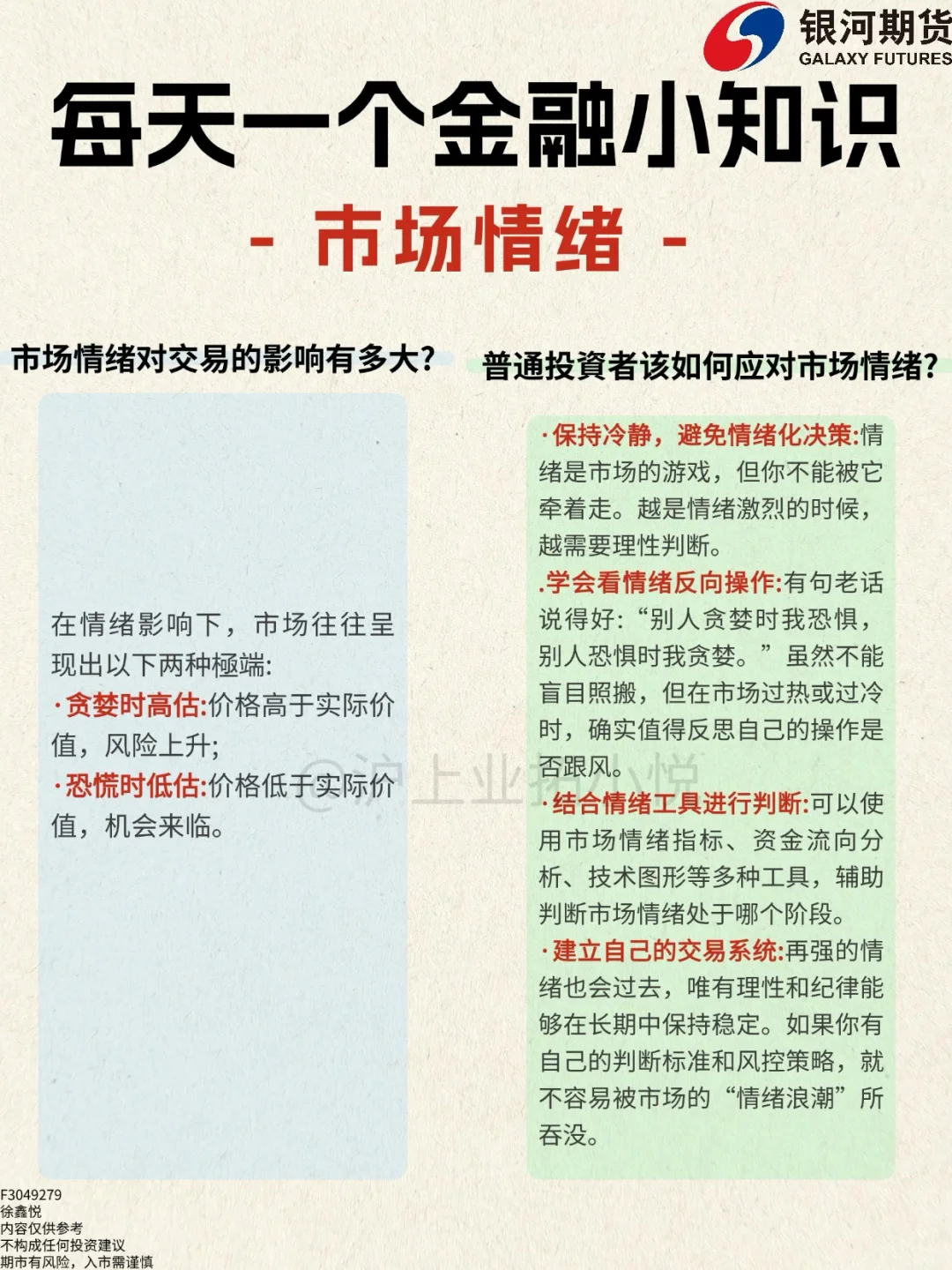每天一个金融小知识,市场情绪是什么??