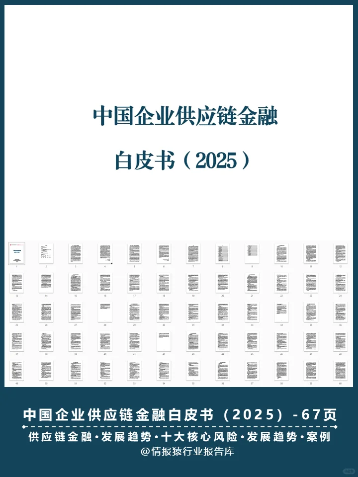 一份白皮书洞察中国企业供应链金融发展趋势