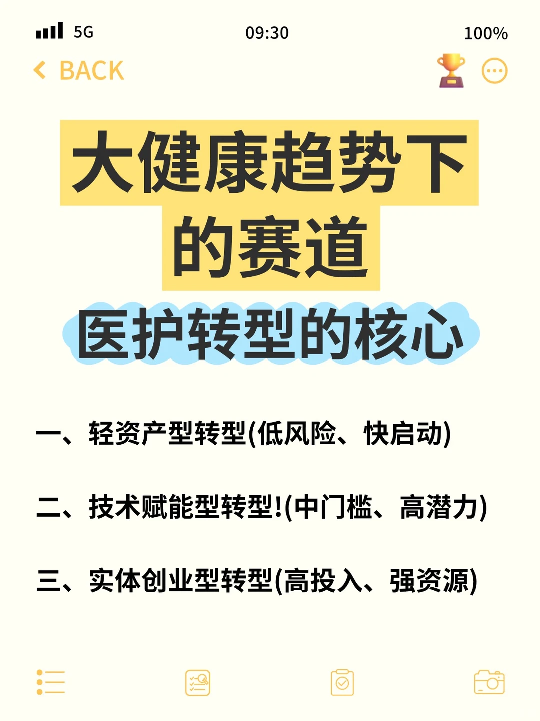大健康趋势下的赛道，医护转型的核心！！！