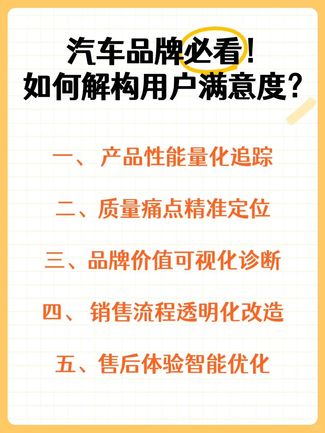 汽车行业顾客满意度调查