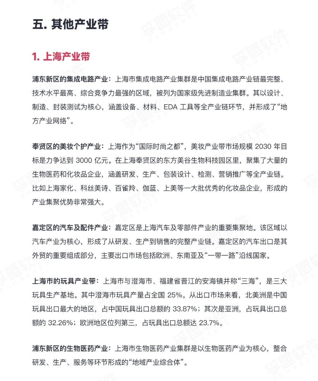 中国外贸产业带分布-其他地区的产业带