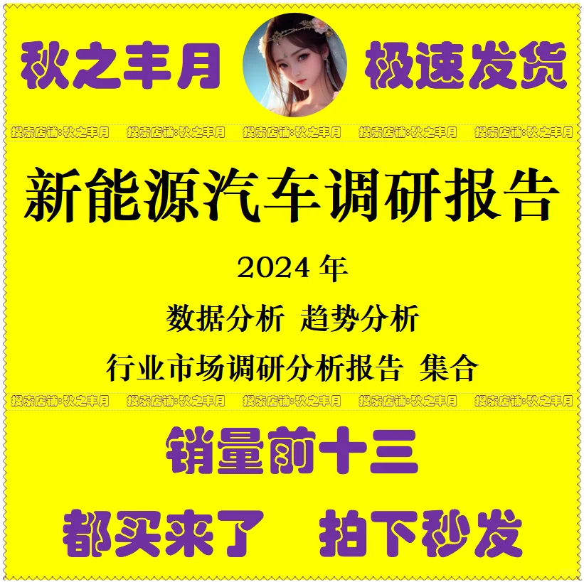 2024【新能源汽车行业市场调研报告】分析