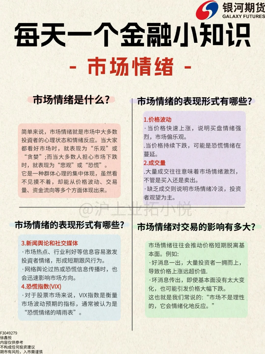 每天一个金融小知识,市场情绪是什么??