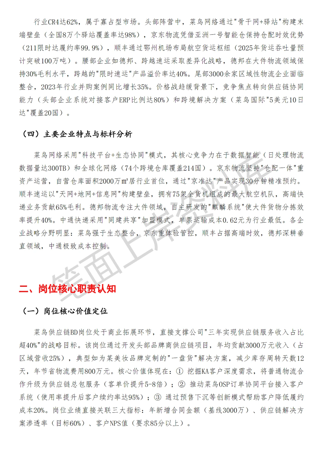 物流菜鸟供应链BD