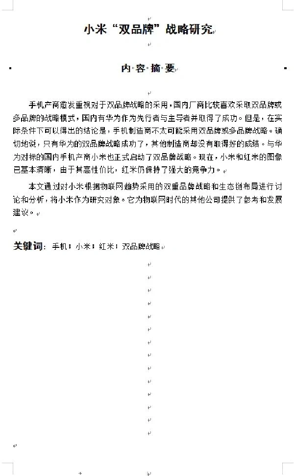 小米战略研究论文参考