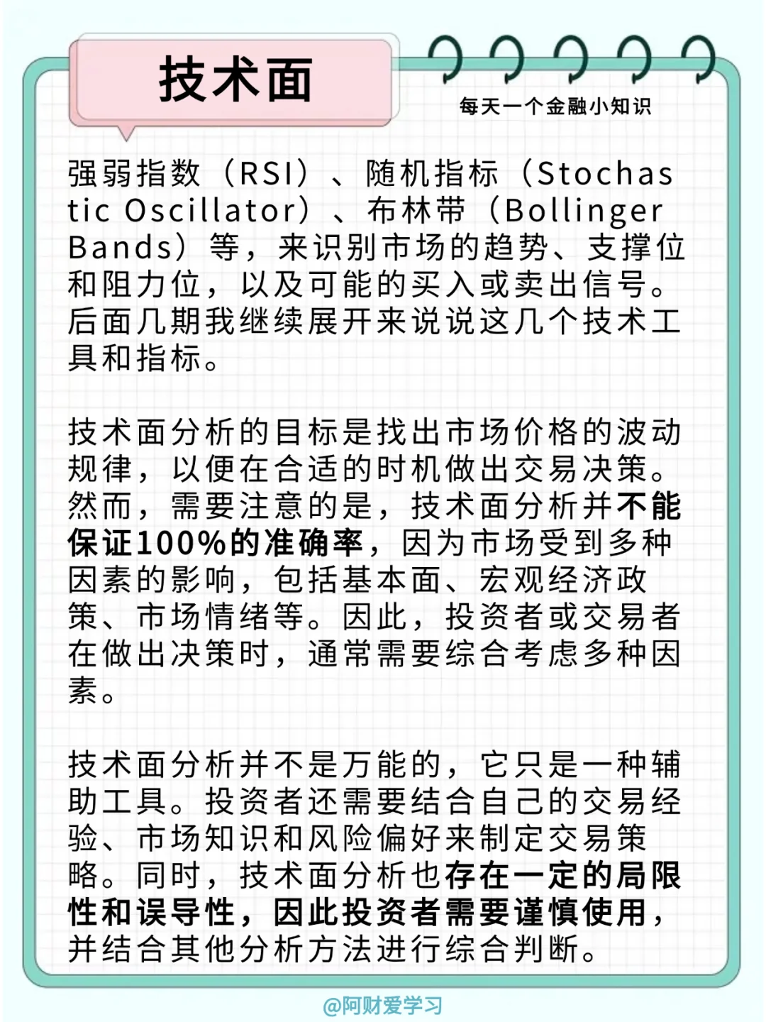 每天一个金融小知识65期：什么是技术面？