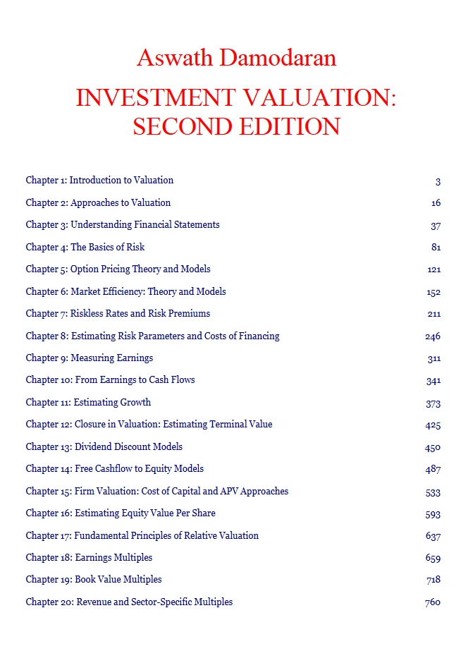 建议不会估值的留子翻烂这本书!