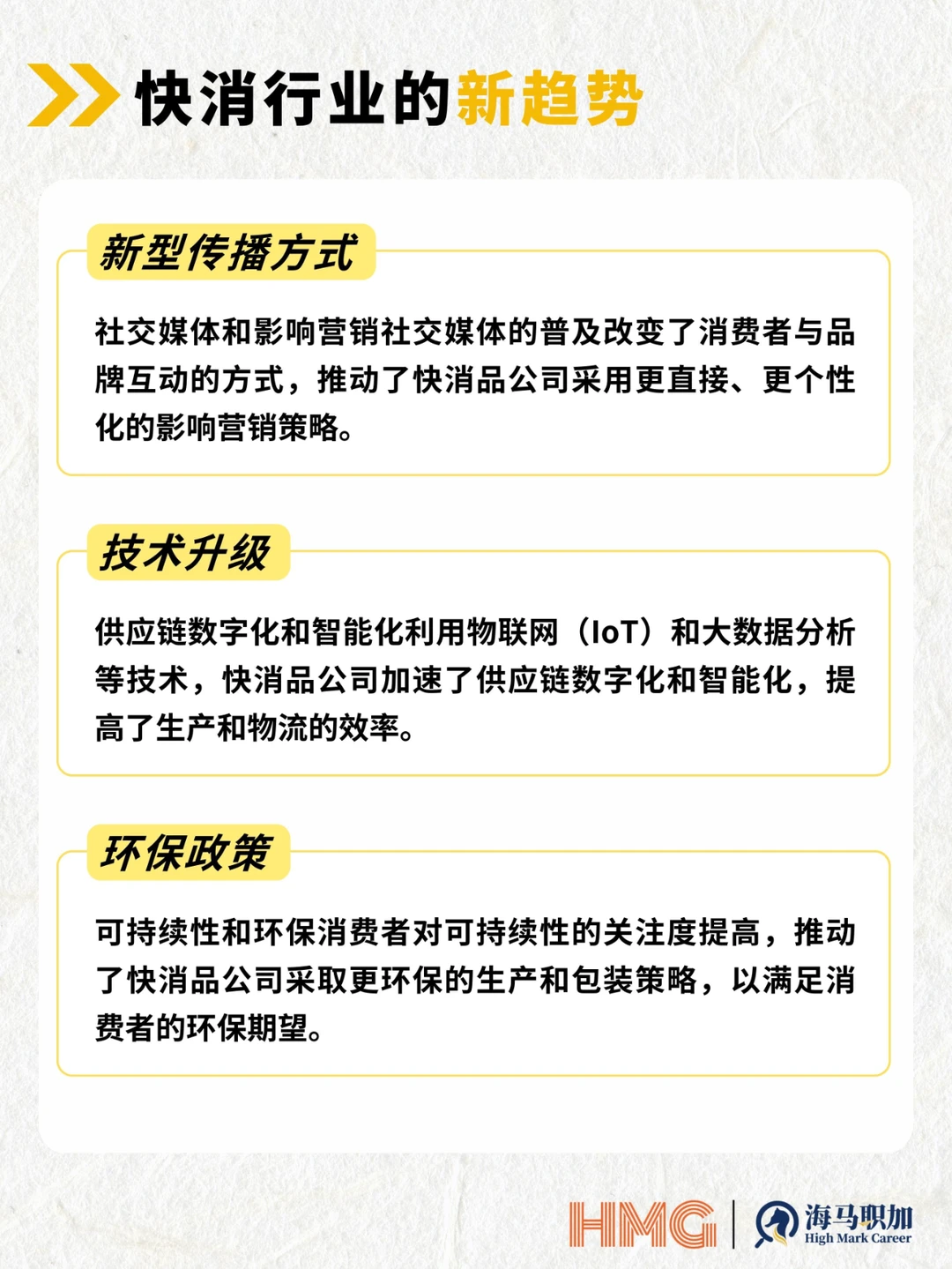 ?快消行业的新趋势 | 留学生求职首选