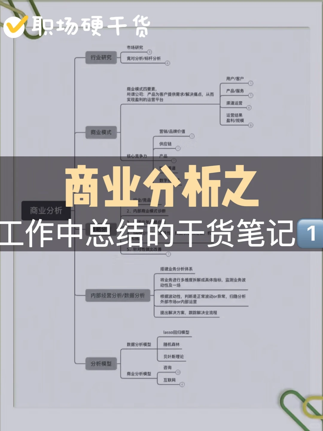 商业分析 | 工作干货笔记（1）