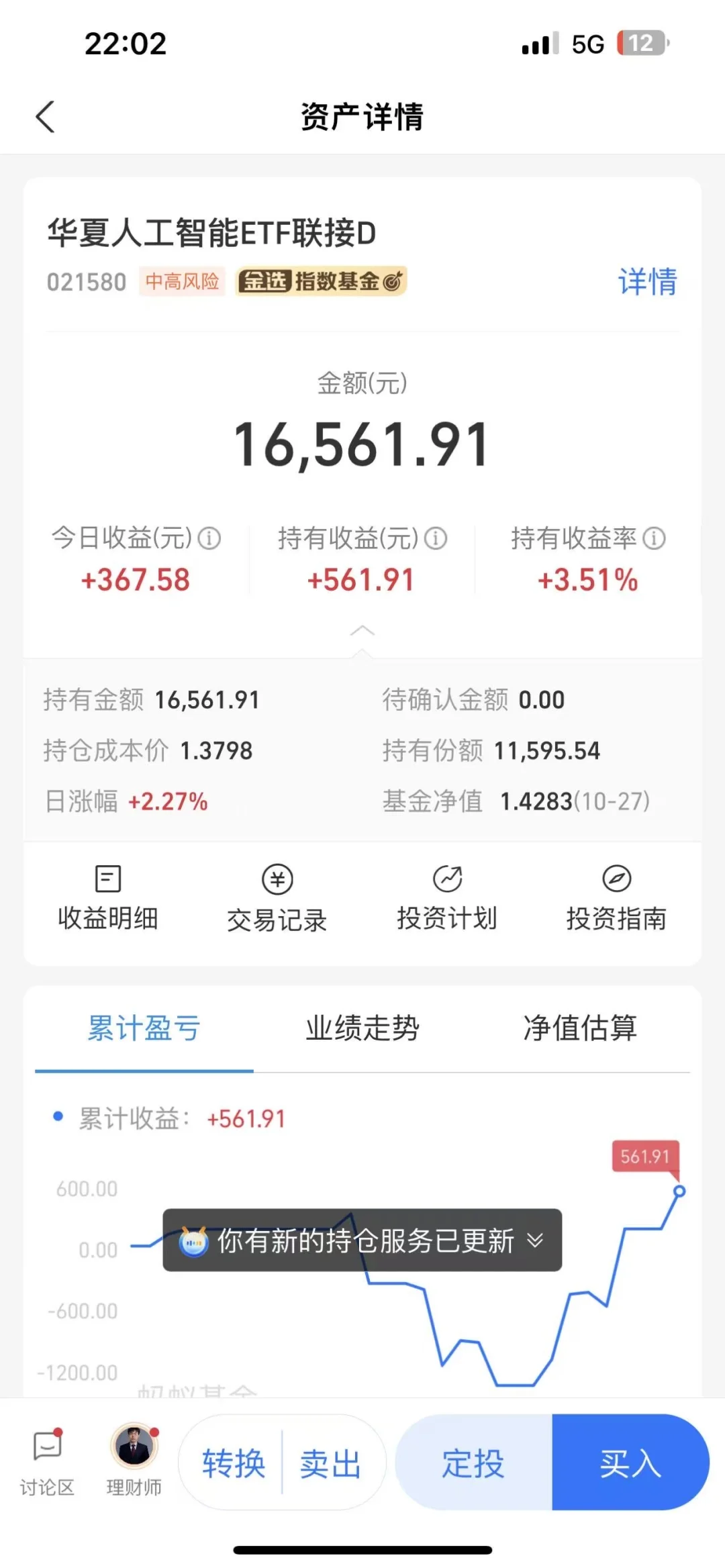 这只基金真稳，今天又大涨3.84%