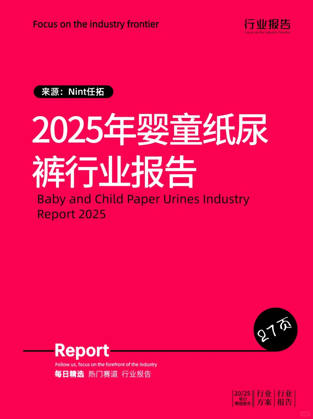 2025年婴童纸尿裤行业报告