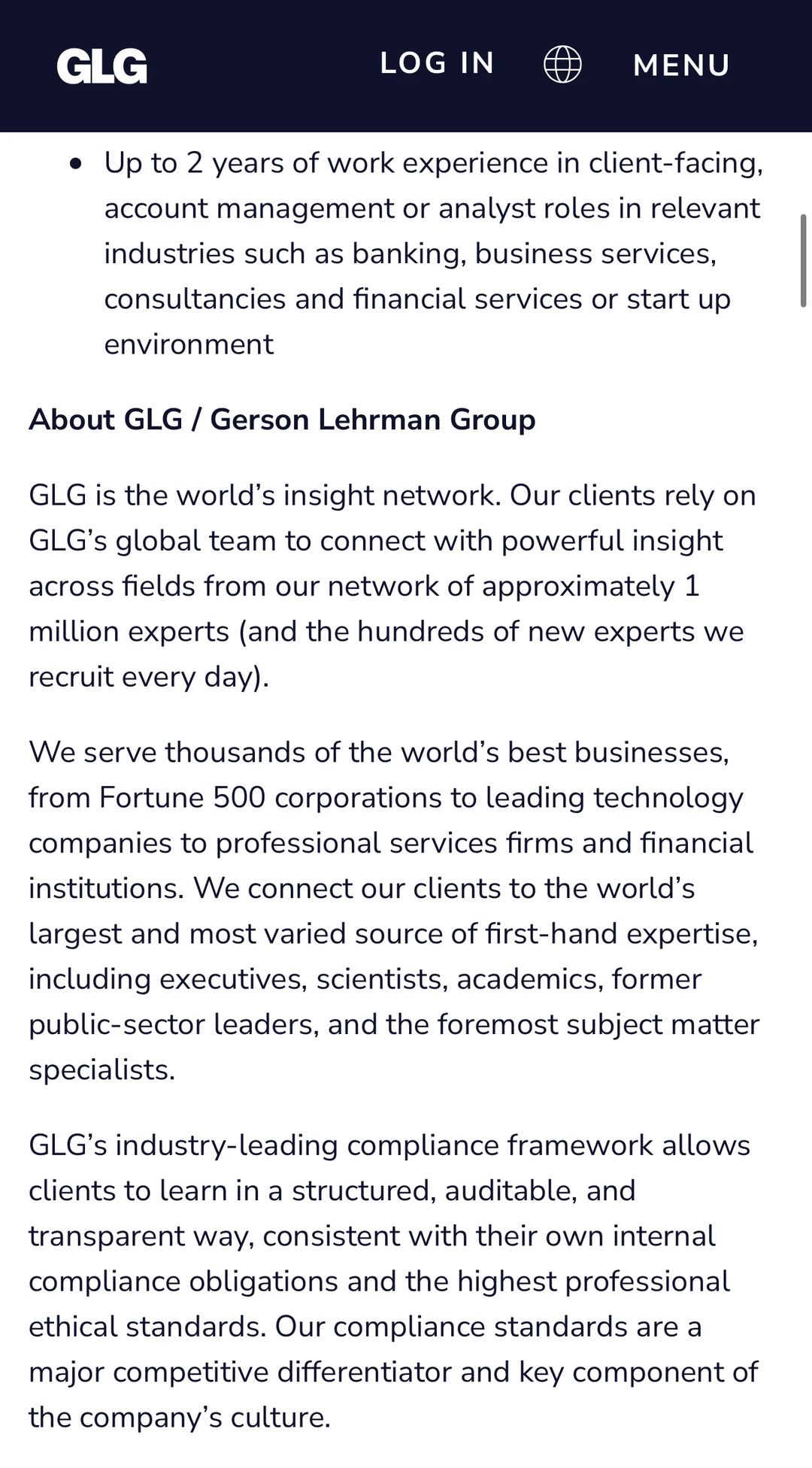 两年内工作经验?投的外企