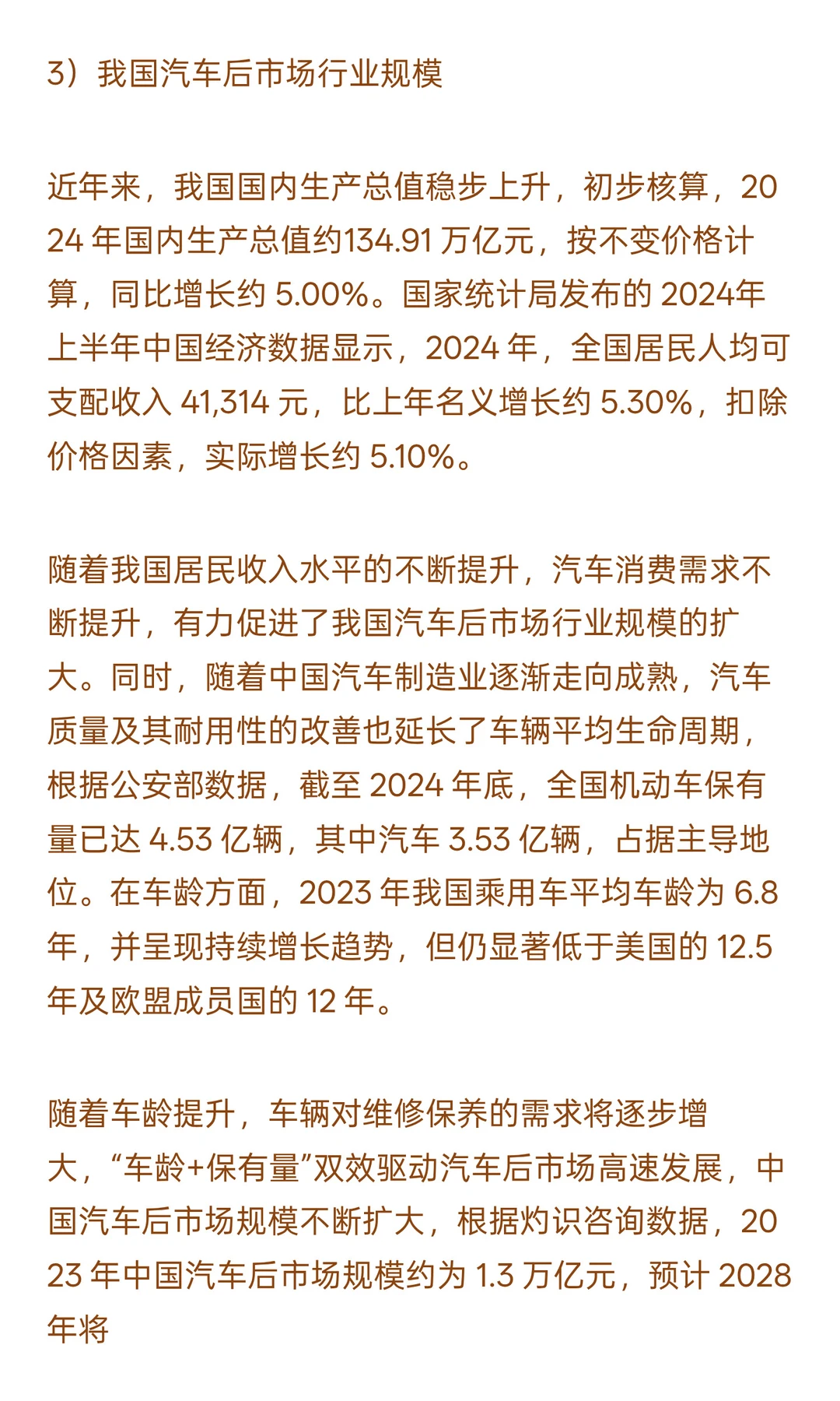 2025-2030年汽车后市场行业政策风险及投资