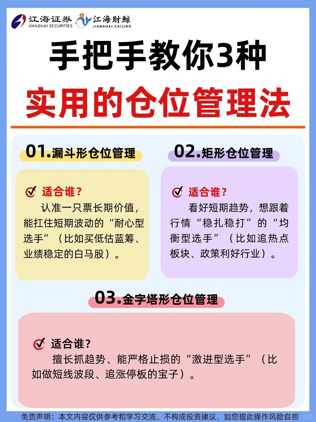 ?手把手教你3️⃣种实用的仓位管理法❗️