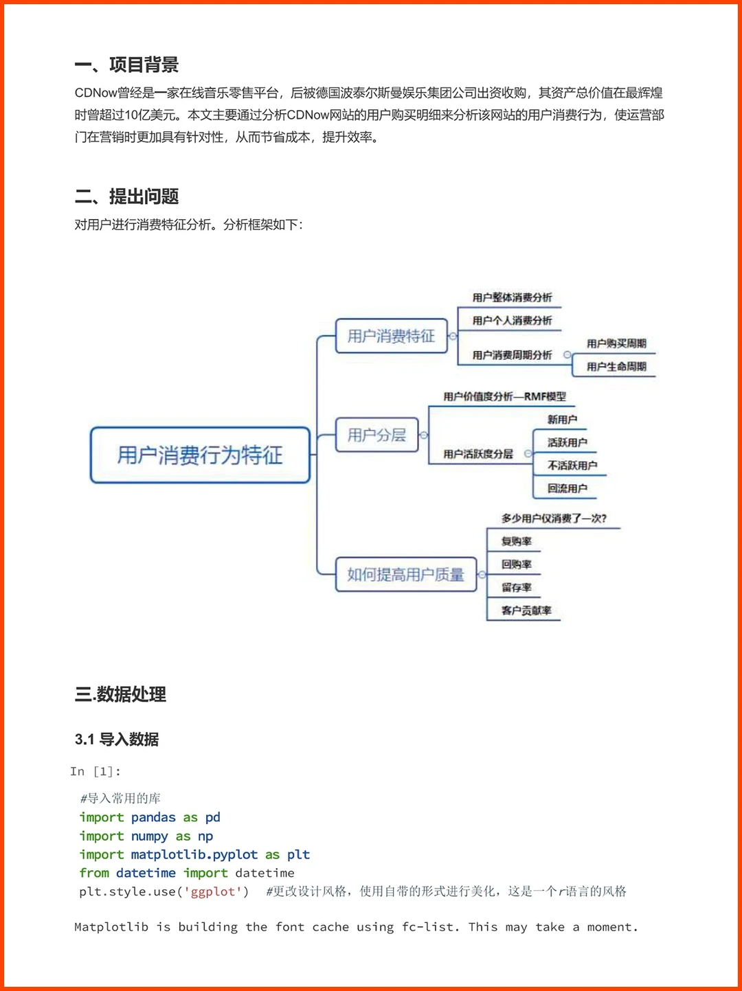 数据分析项目| 某电商消费行为分析?