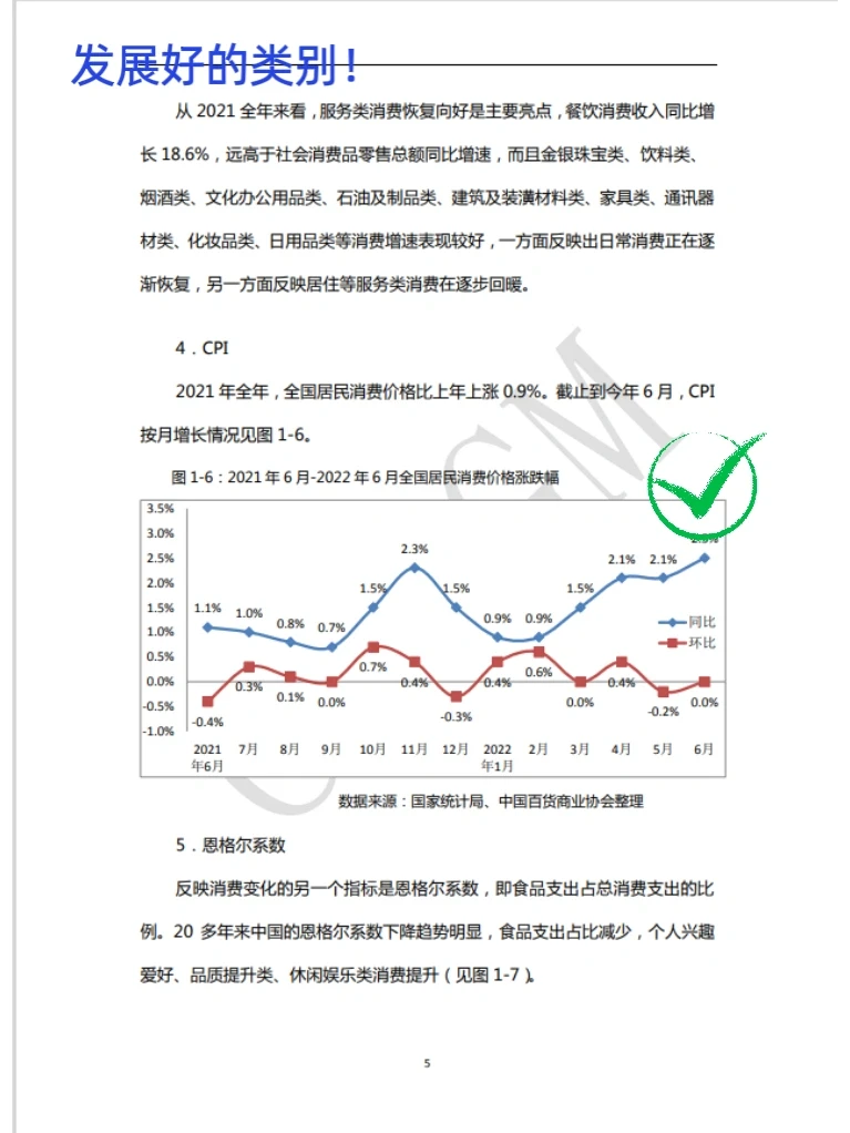 2021-2022年中国百货零售业定量分析报告