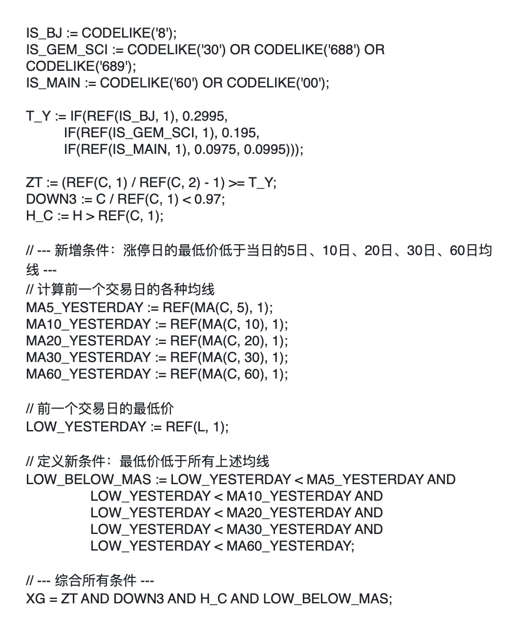 条件选股48“逆市”强势股回调策略(含通达信