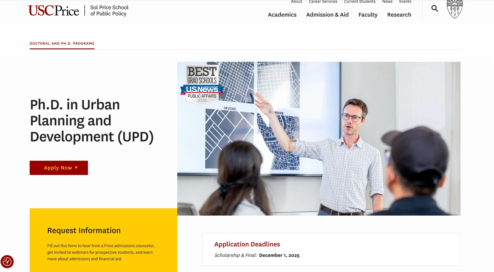 【申博资讯】南加大博士全奖城市规划方向