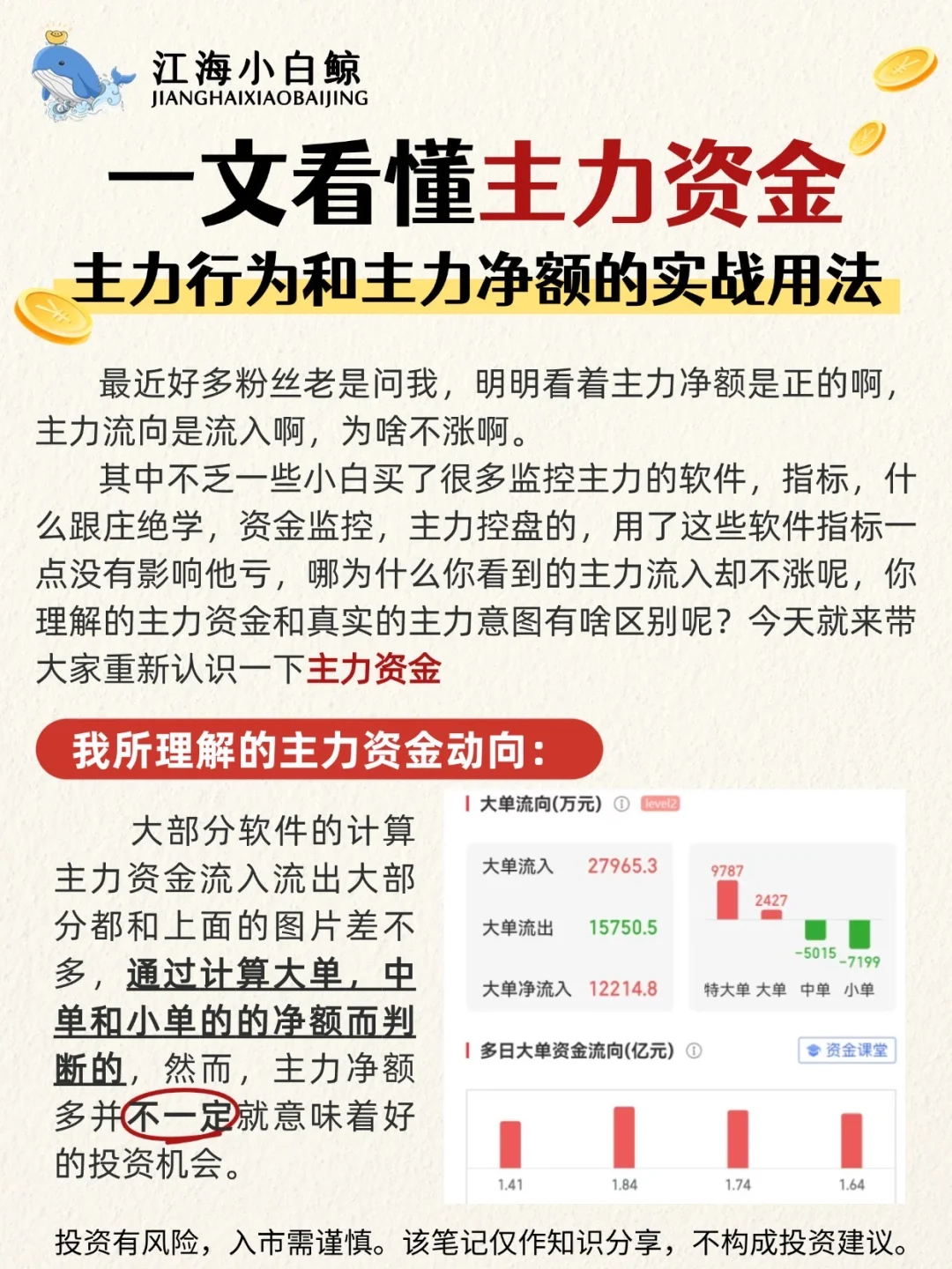 ?一文看懂主力资金❗️
