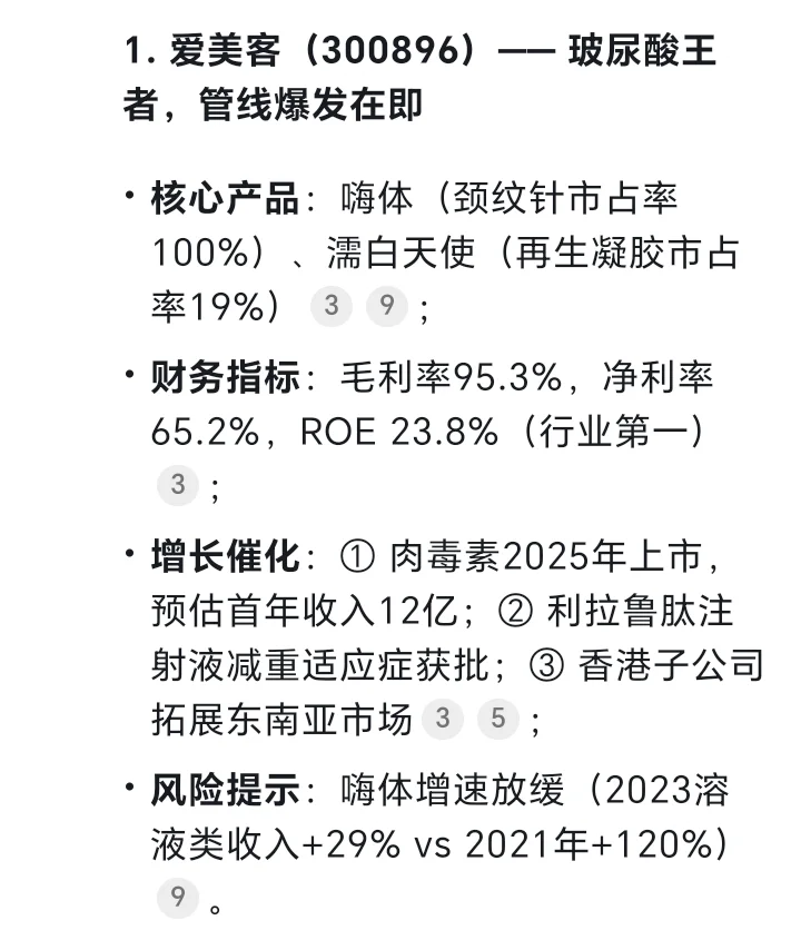 Deepseek一下：什么医美公司值得投资？