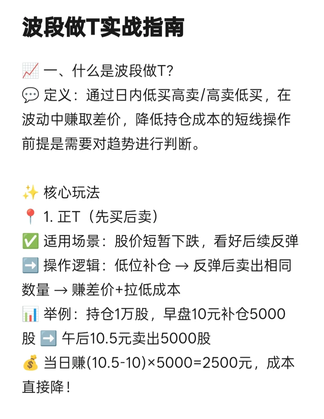 波段做T实战指南
