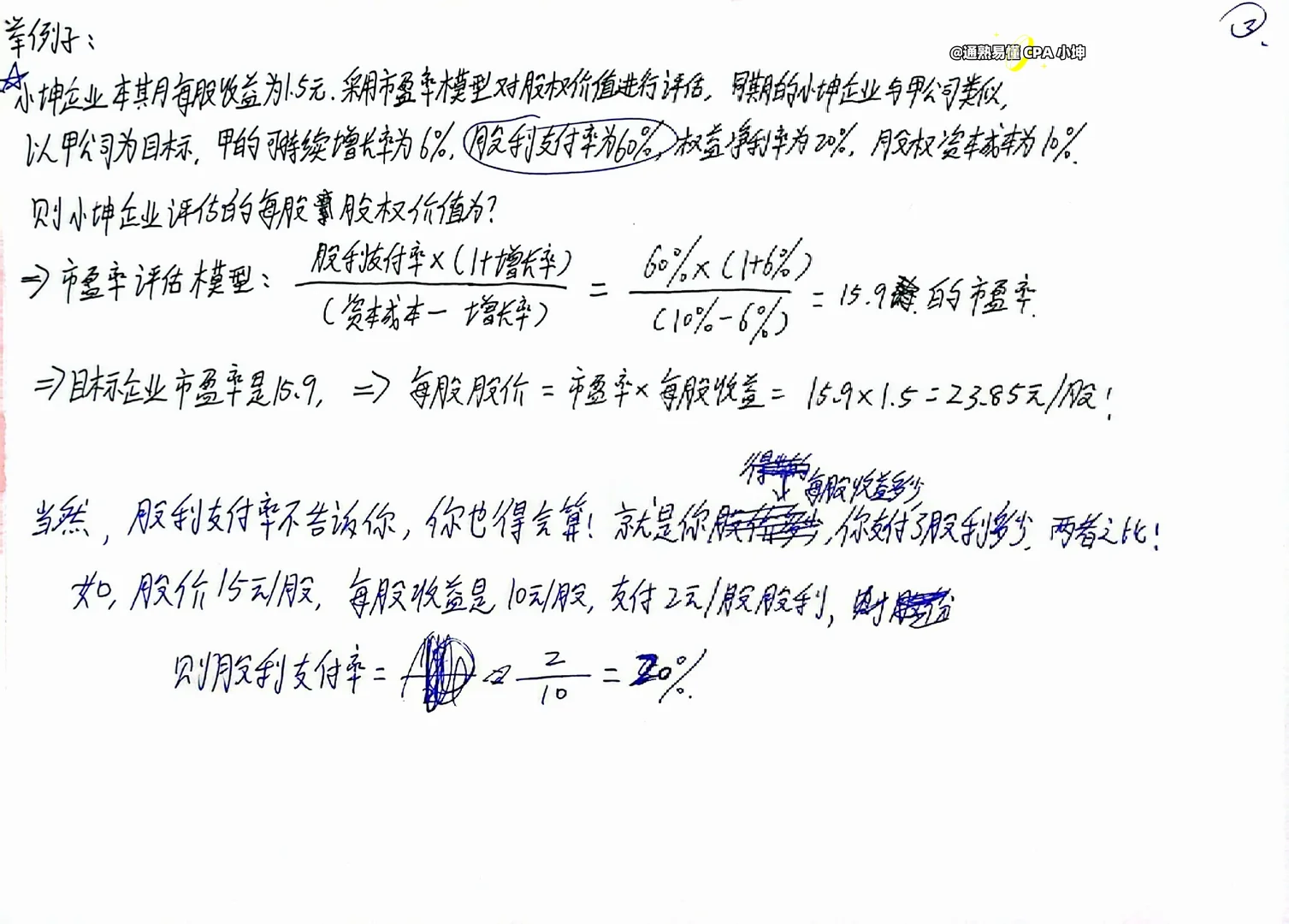 财管-企业价值评估-市盈率模型